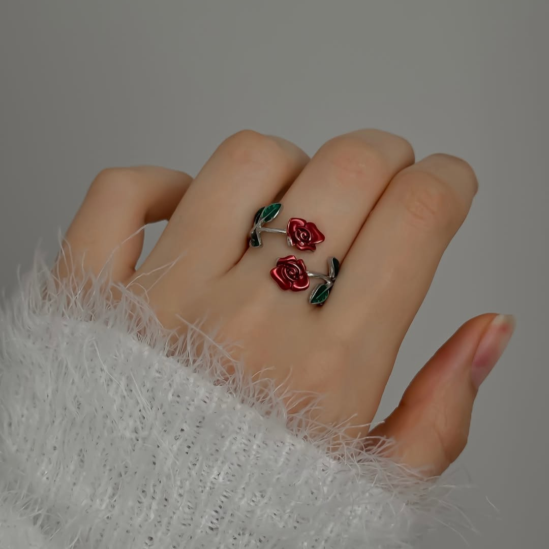 Vivienne Rose Adjustable Bracelet and Ring Set