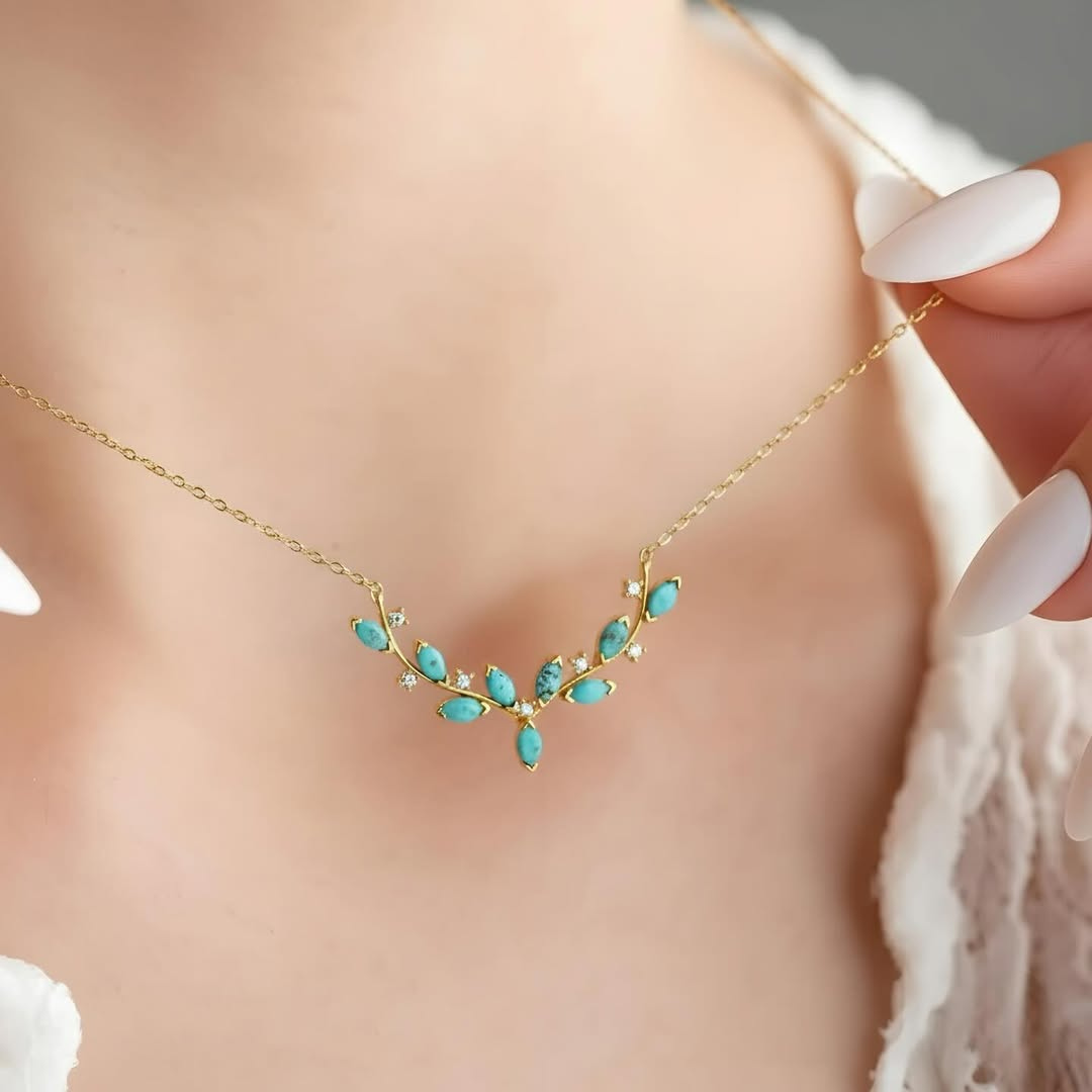 Floral Turquoise Bloom Necklace