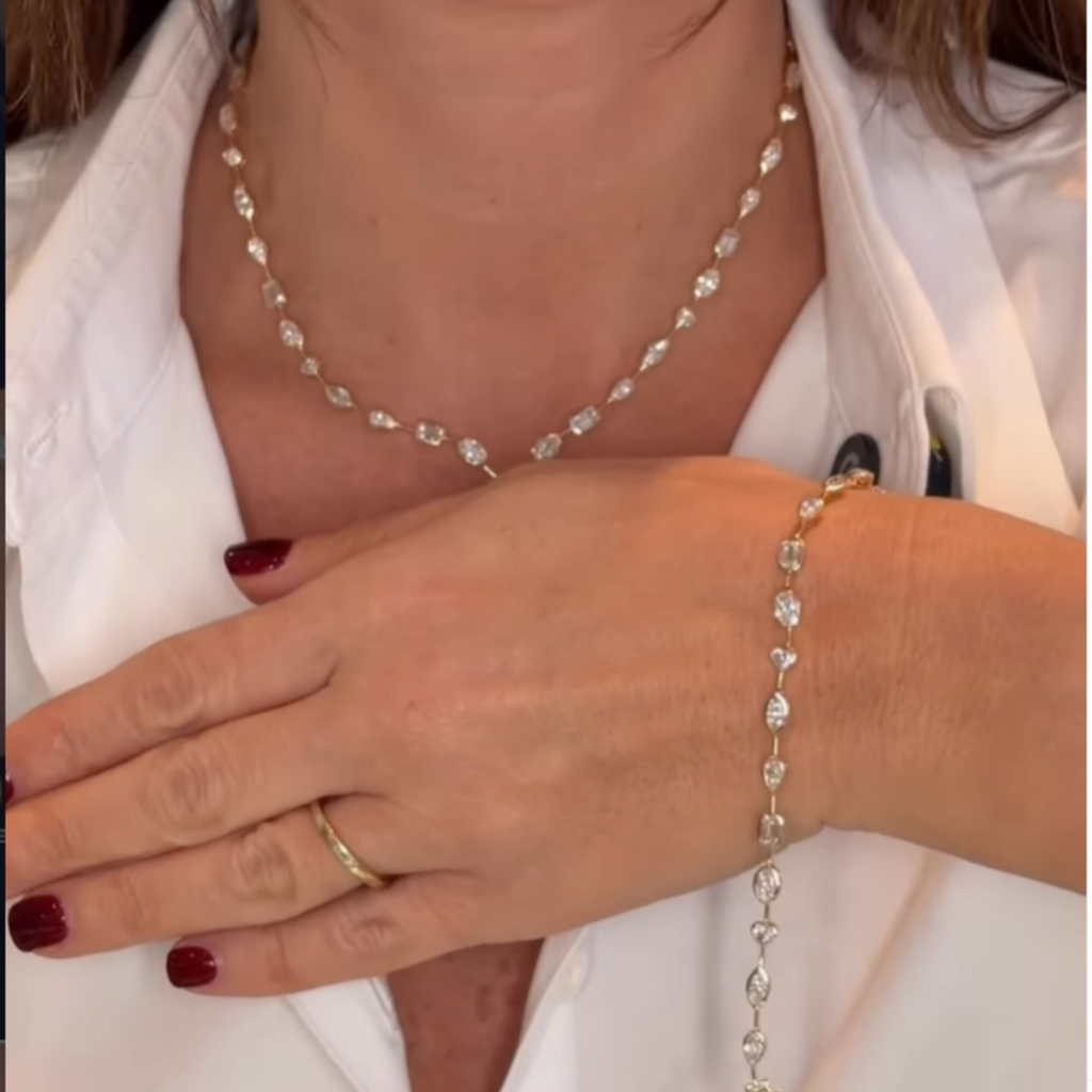 Cascade Lariat Necklac and Bracelet (Two in One)
