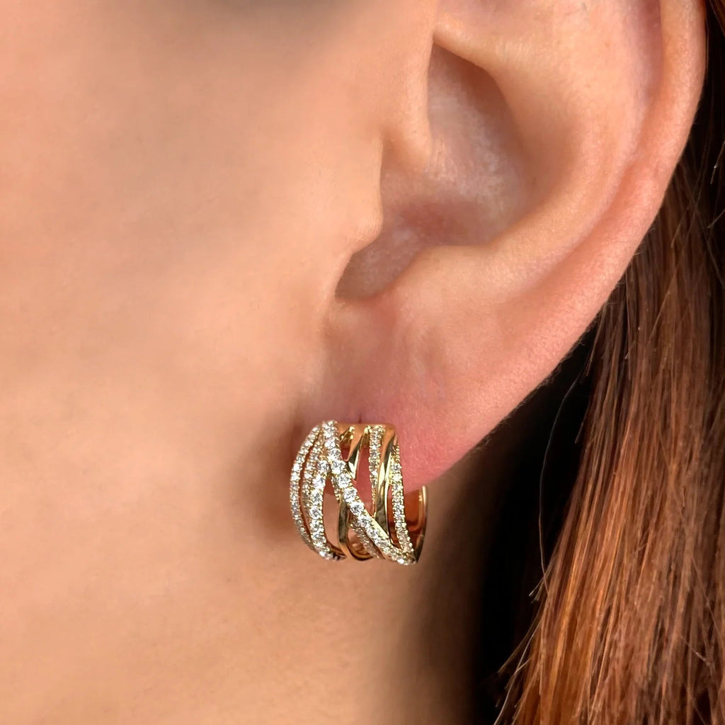 Colette Twist Sparkle Huggie Hoops