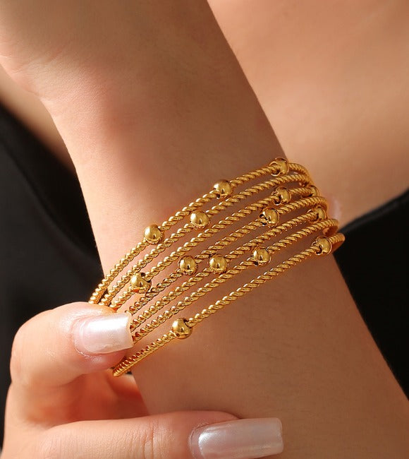 Emma's Textured Gold Bangles