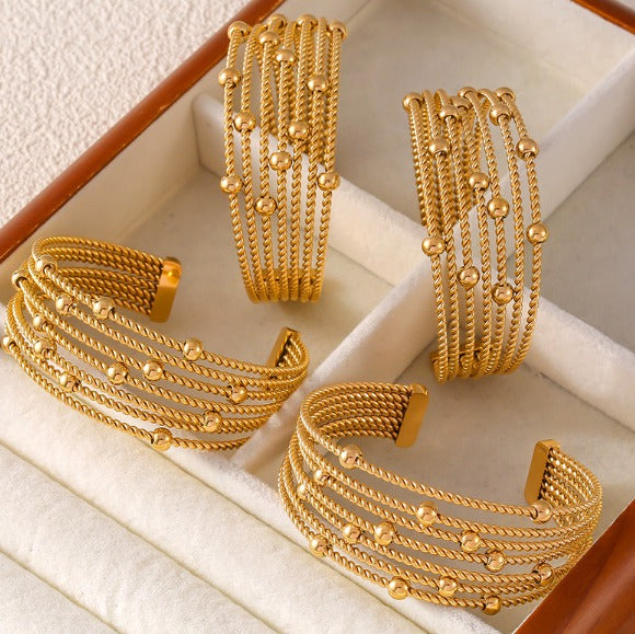 Emma's Textured Gold Bangles