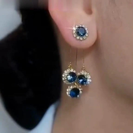 Clara Sapphire Triple-Drop Earrings