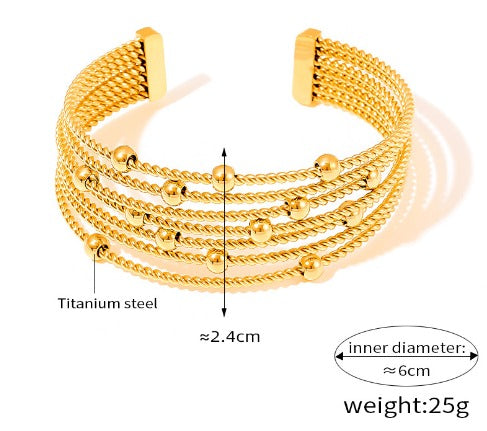 Emma's Textured Gold Bangles