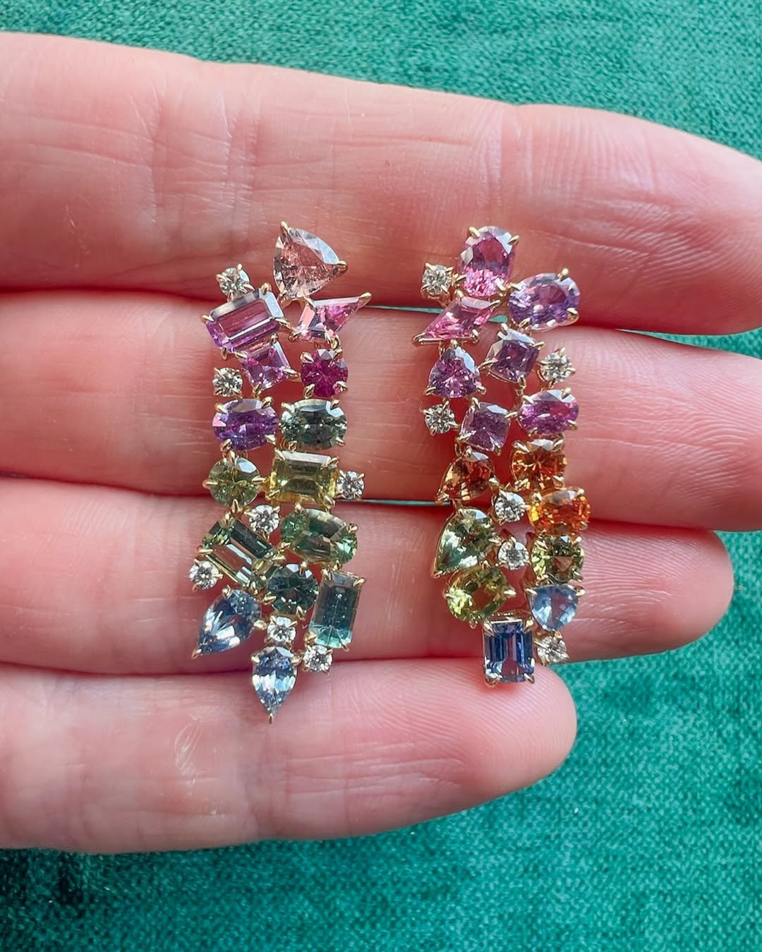 Amelia Rainbow Cascade Earrings