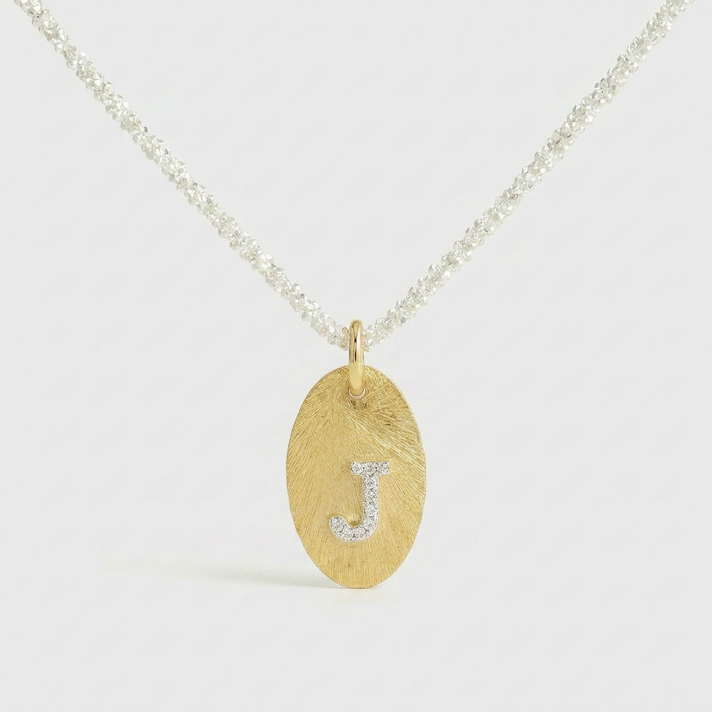 Mia Initial Coin Necklace
