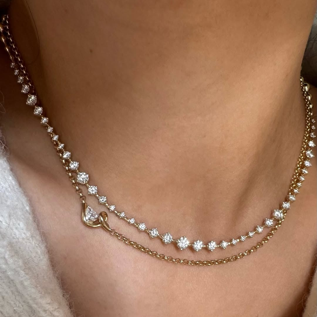 Nayla Double-layered Zircon Necklace