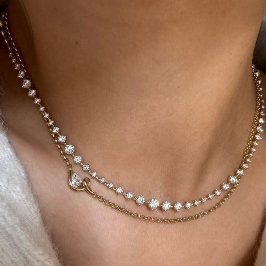 Nayla Double-layered Zircon Necklace