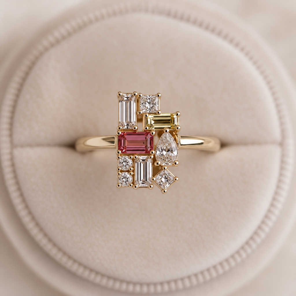 Sheen Stone Cluster Ring (Size 7)