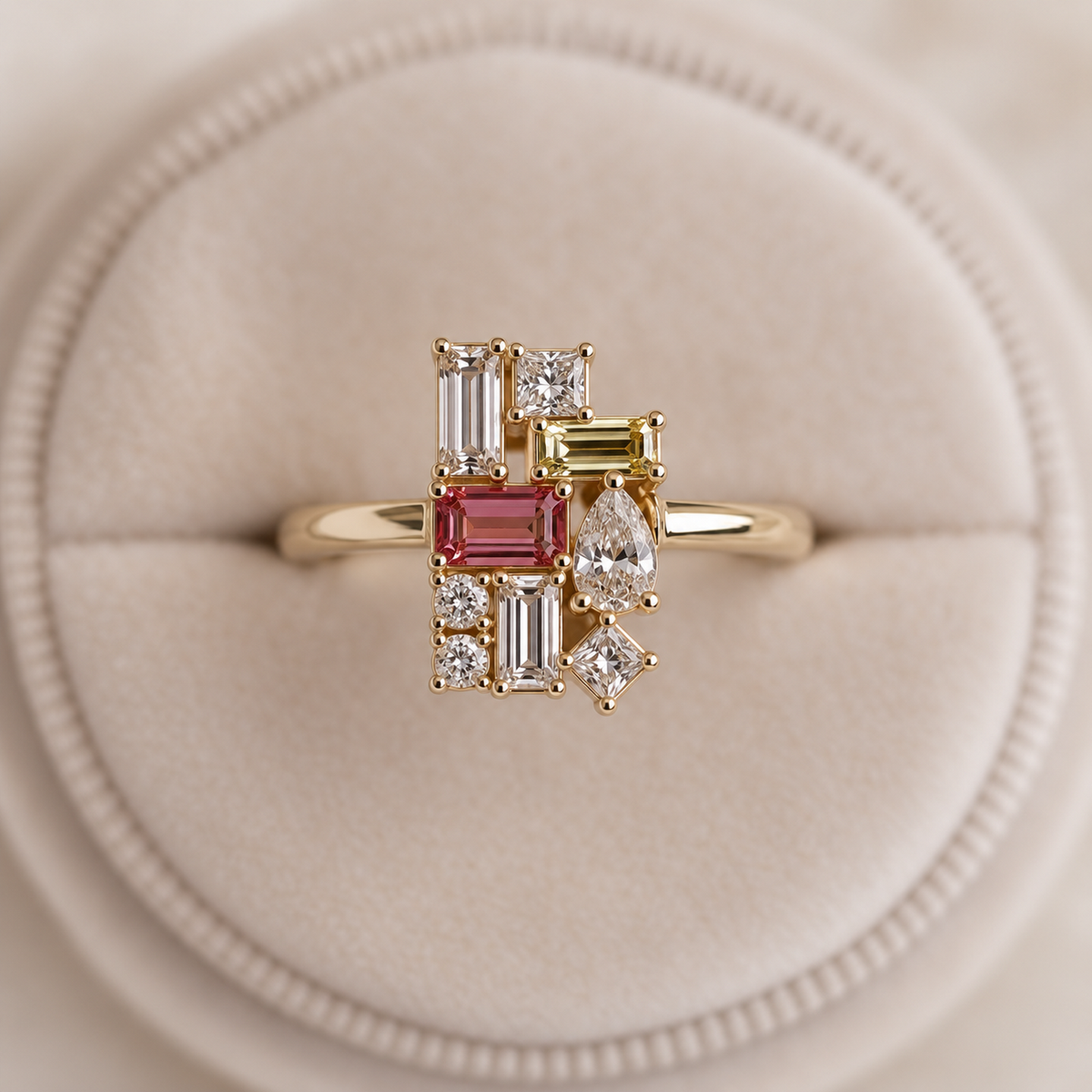Sheen Stone Cluster Ring (Size 7)