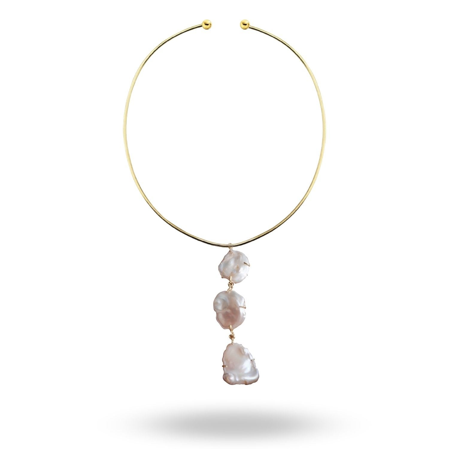 Moonlit Baroque Adjustable Necklace