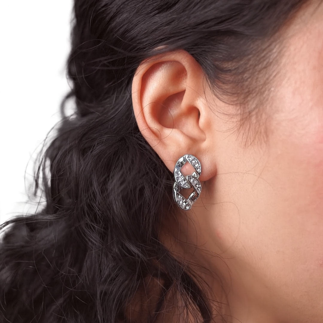 Oana Cuban Link Gold Earrings