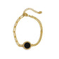 Midnight Elegance 18k Gold Plated Bracelet