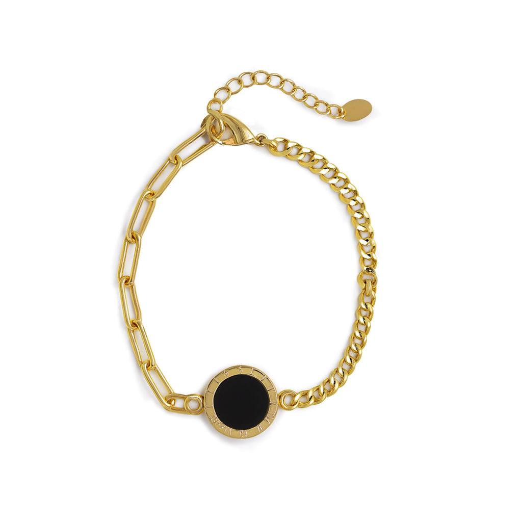 Midnight Elegance 18k Gold Plated Bracelet