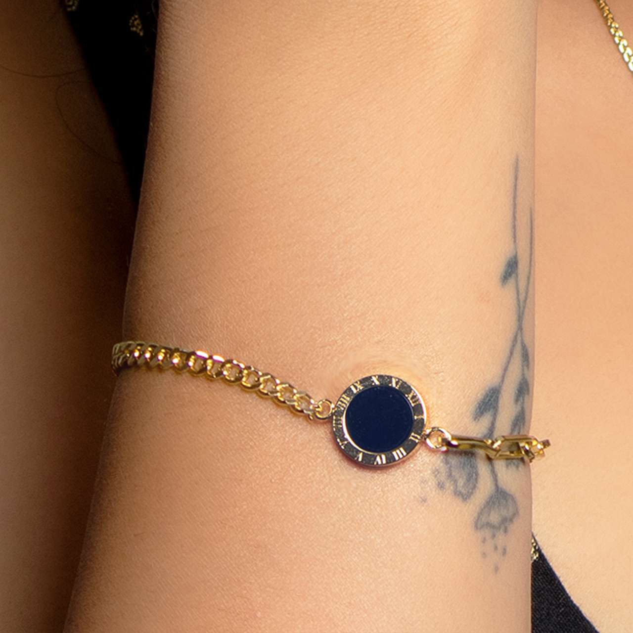 Midnight Elegance 18k Gold Plated Bracelet