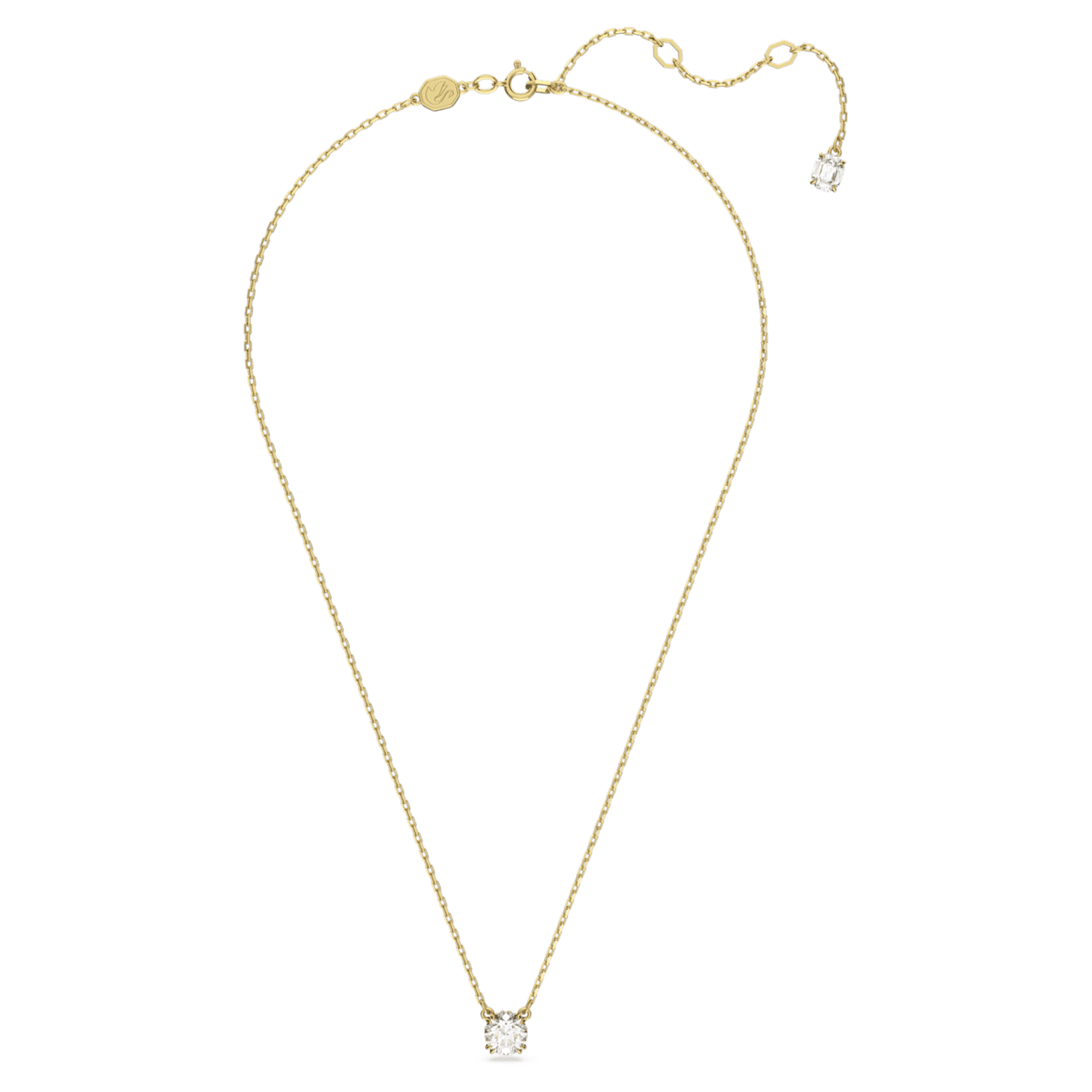 Classic Solitaire Pendant Necklaces Stainless Steel