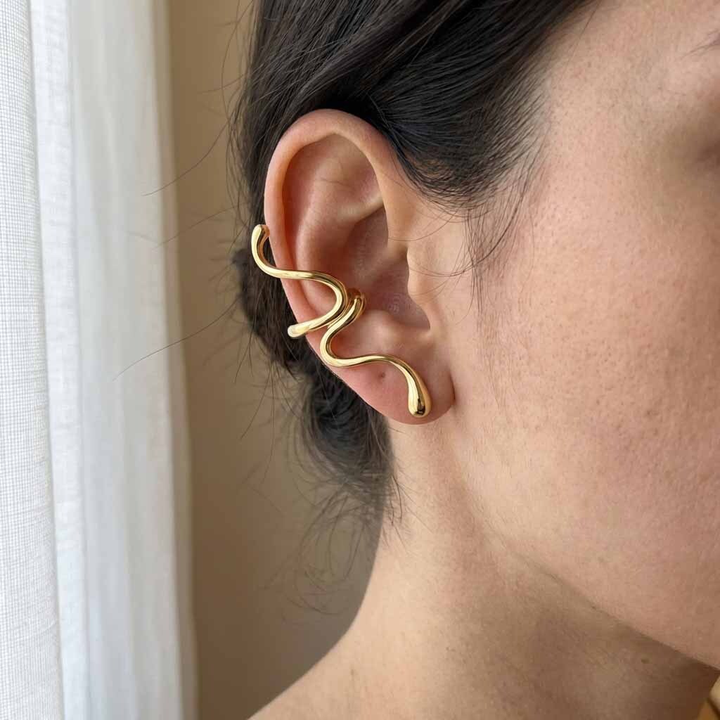 Veloura Wave Ear Cuffs
