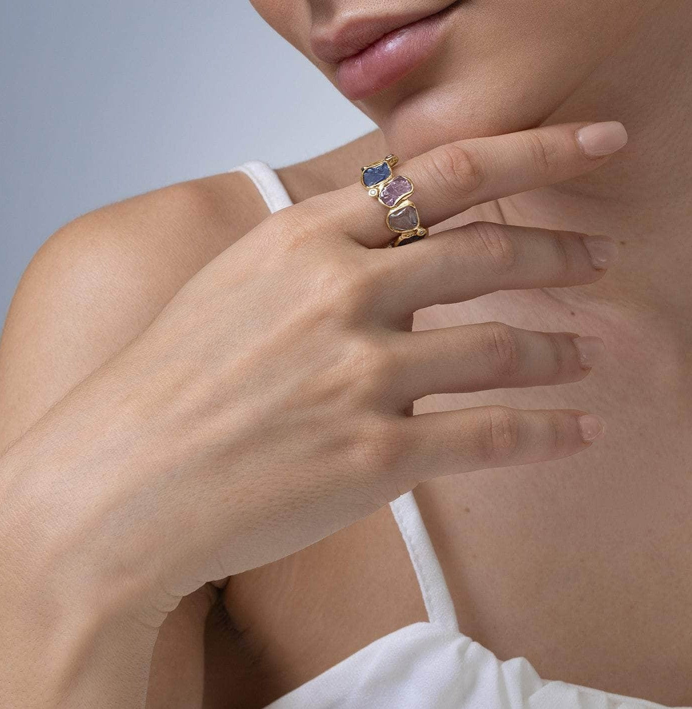 Pastel Prism Gold Ring