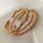 Elora Gold Twisted Bangle Bracelet Set