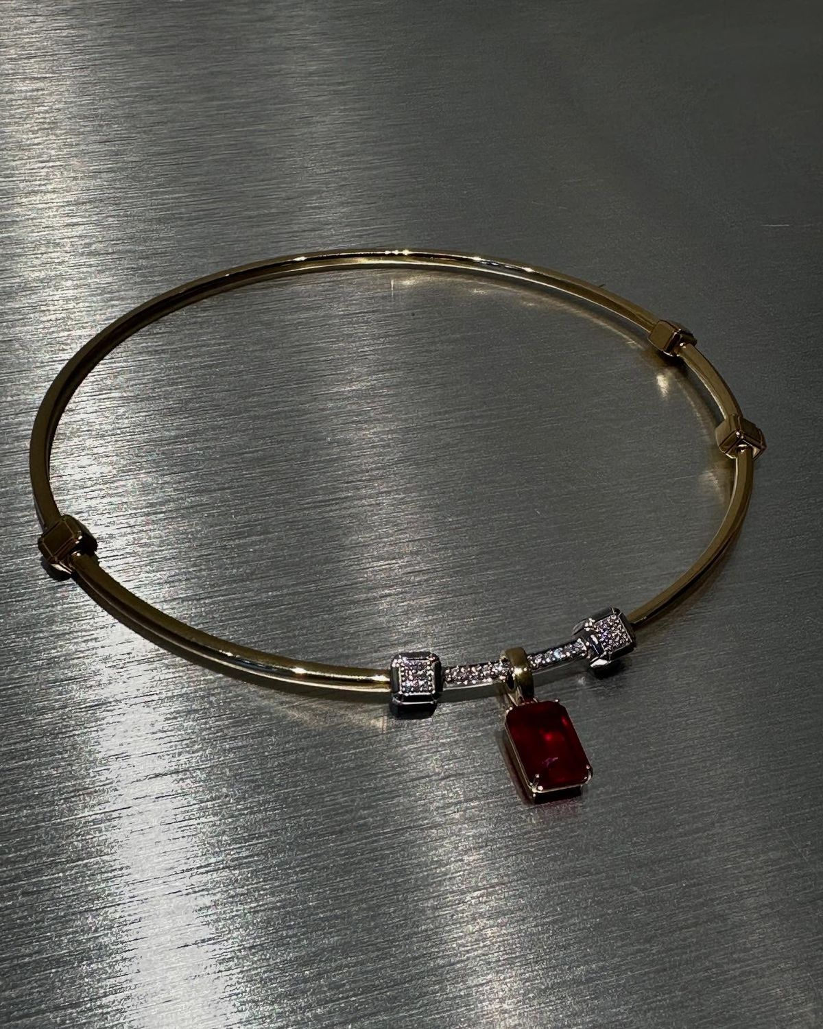 Ruby Meridian Collar Necklace