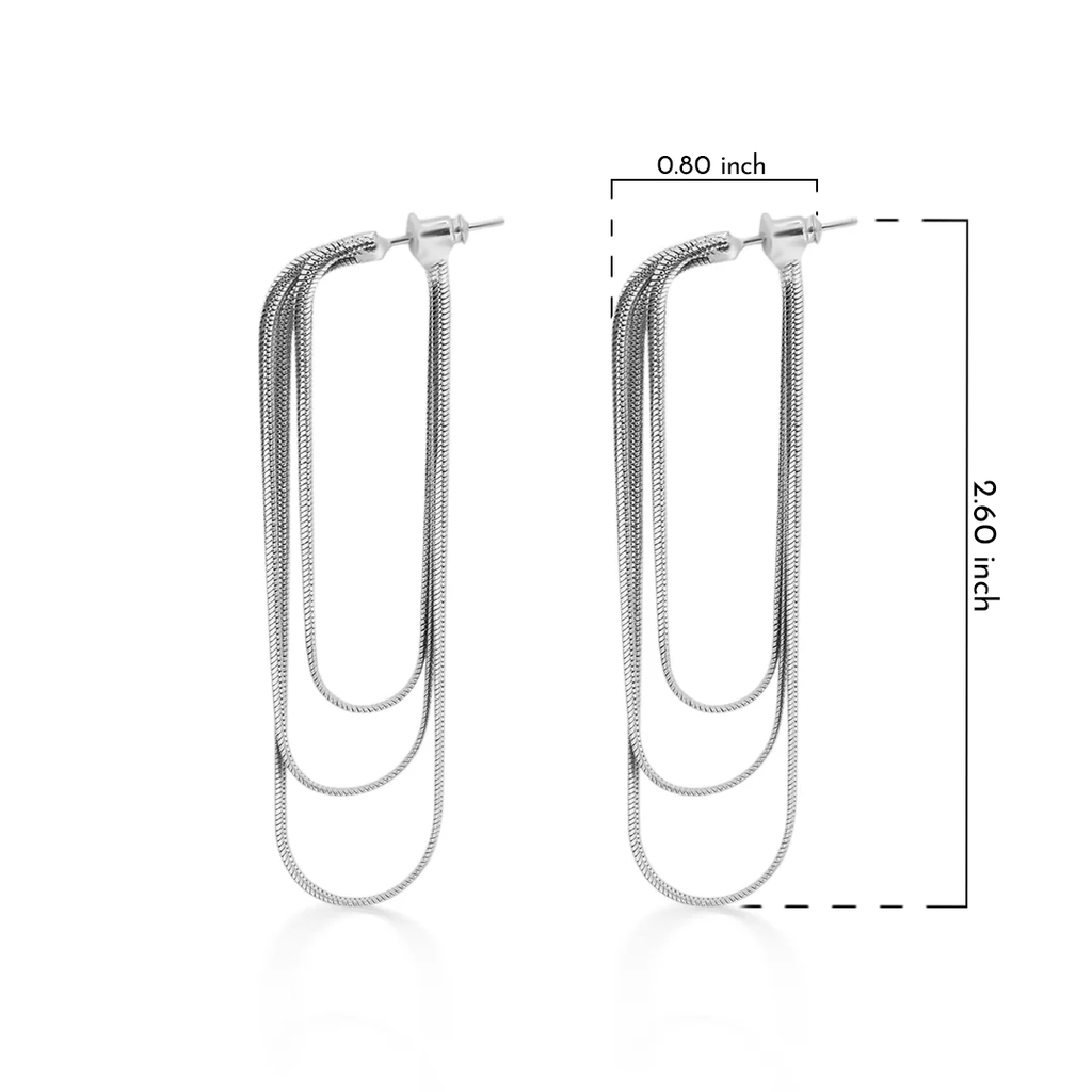 Silvia Layered Chain Earrings