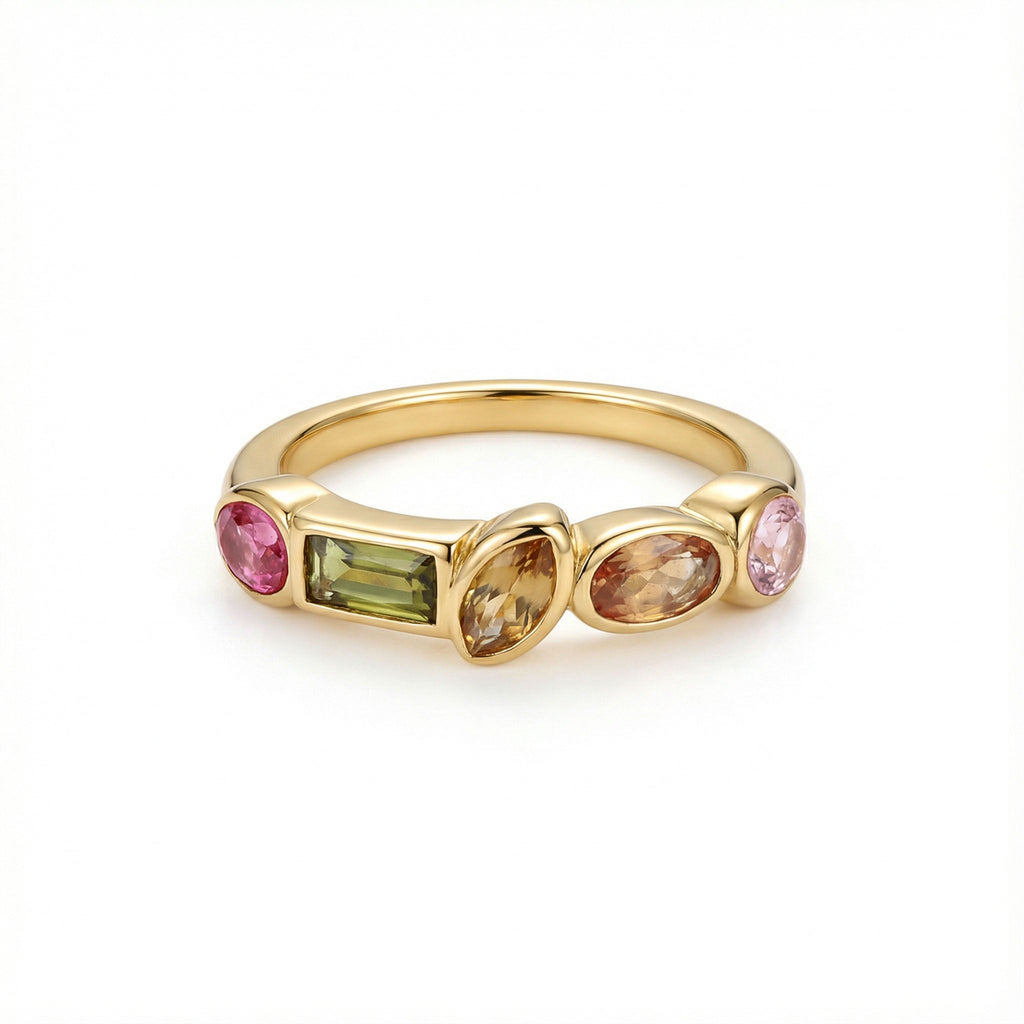 Zarna Multi Gem Band Ring