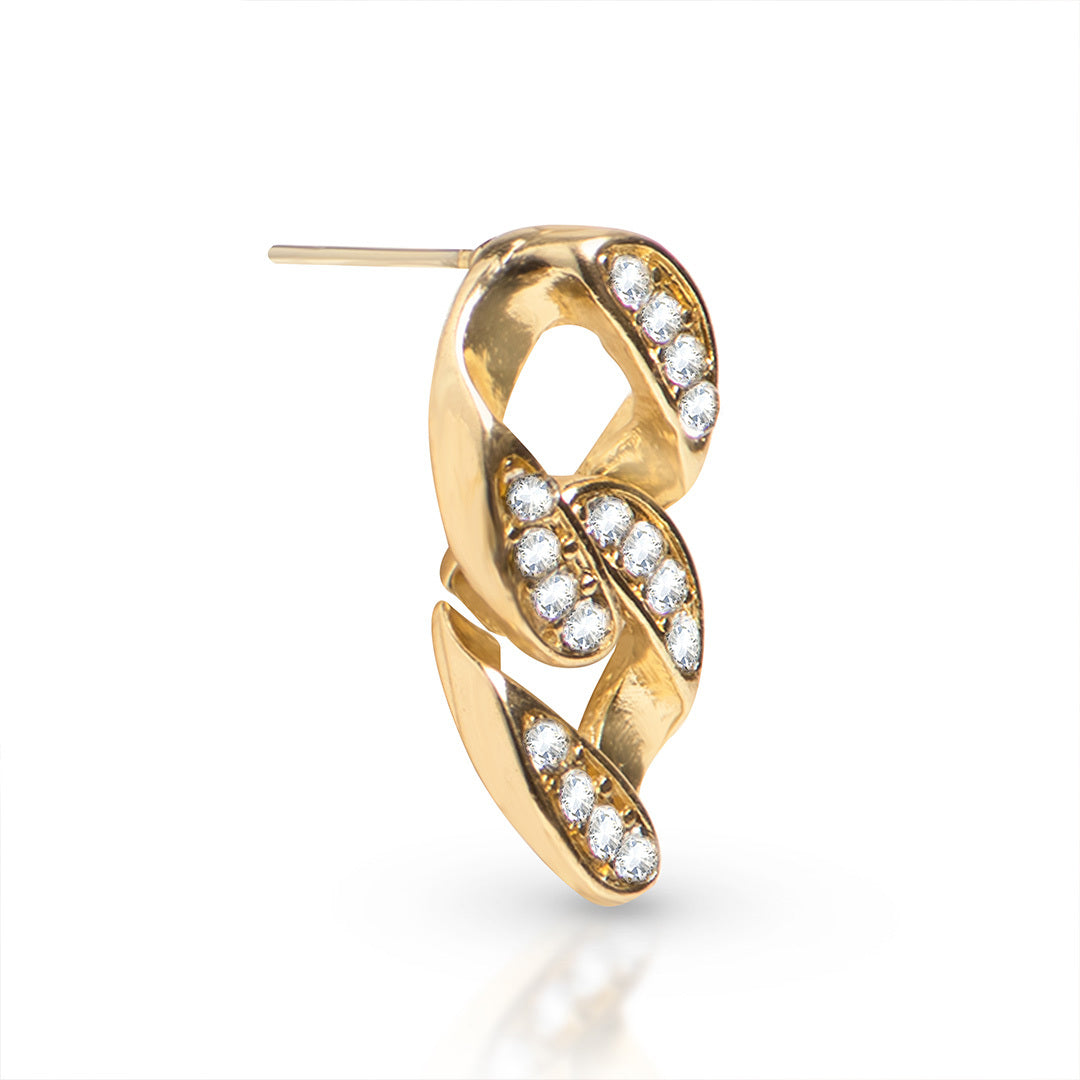 Oana Cuban Link Gold Earrings