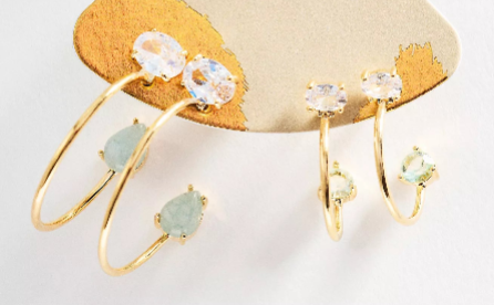 Petal Glow Orbit Hoops- Set of Two