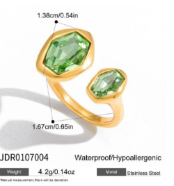 Jade Prism Open Ring