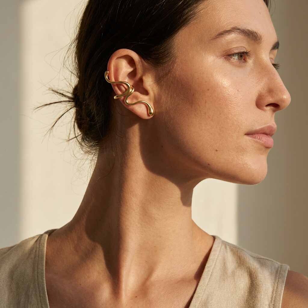 Veloura Wave Ear Cuffs