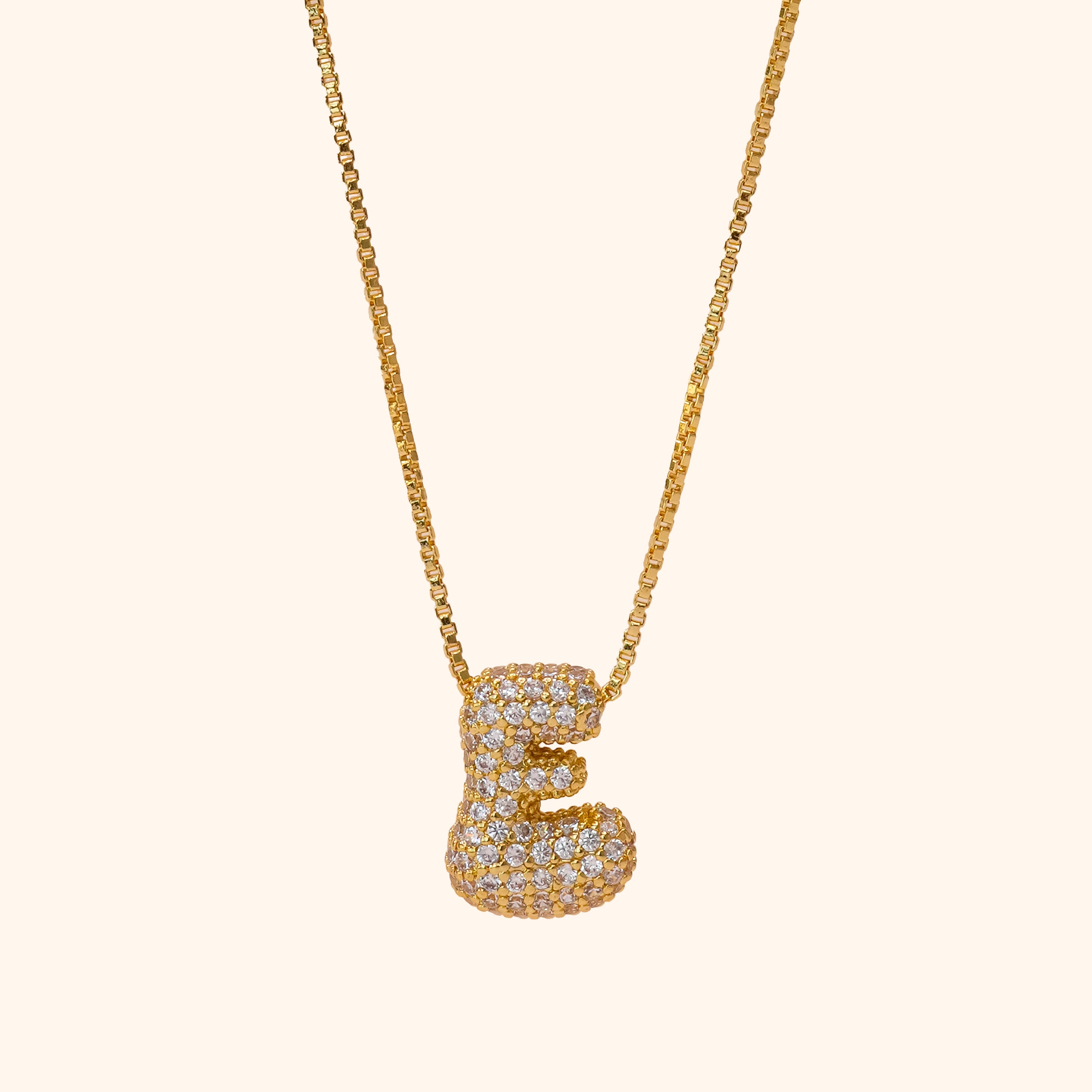 Yumi Sparkling Letter Necklace