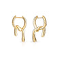 Sculptural Gold Link Earrings