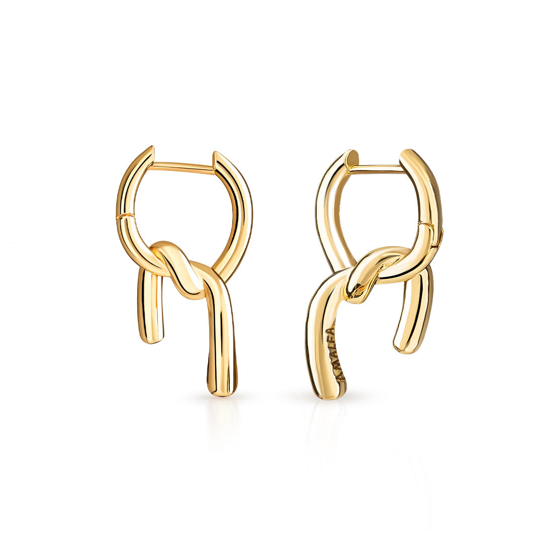 Sculptural Gold Link Earrings