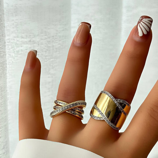 Rumi and Rhea Dual Bold Statement Rings