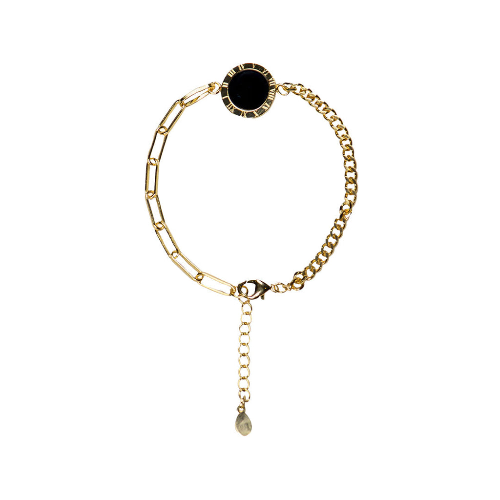 Midnight Elegance 18k Gold Plated Bracelet