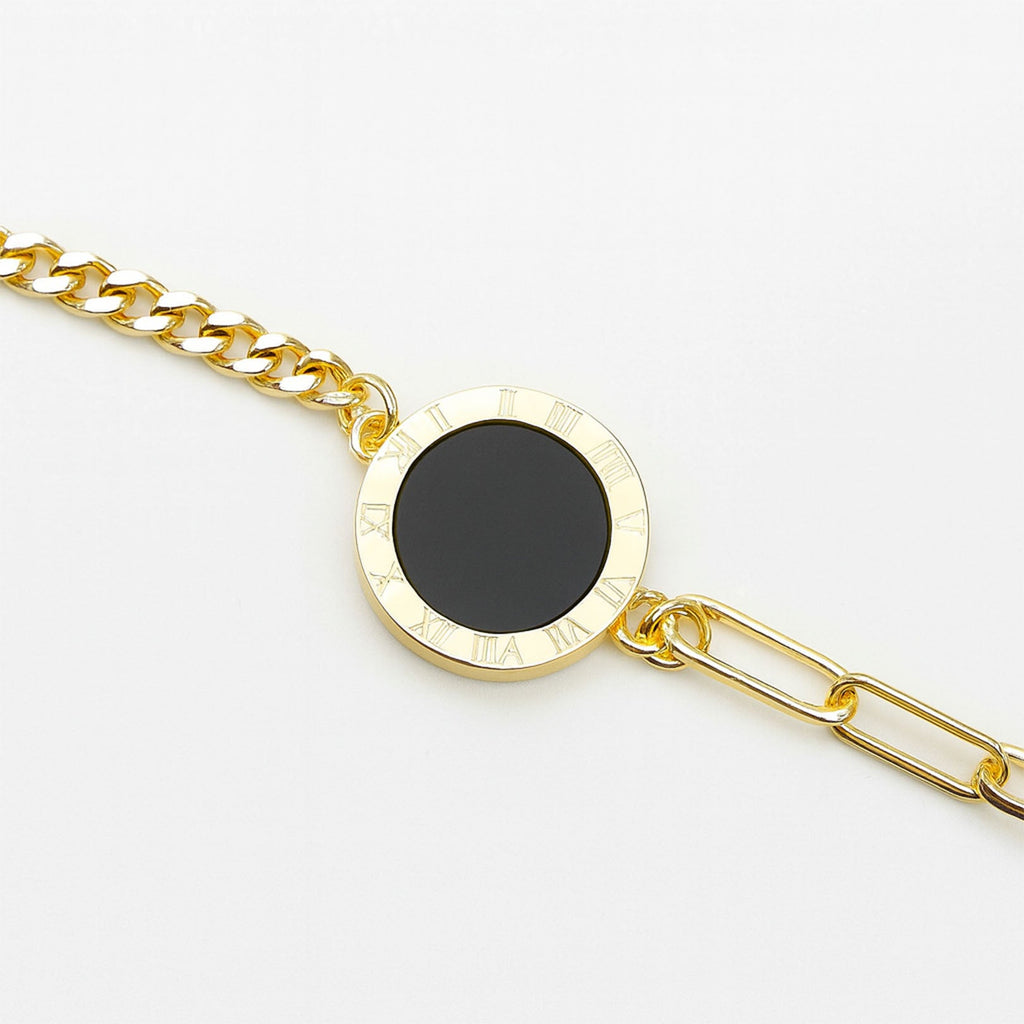 Midnight Elegance 18k Gold Plated Bracelet