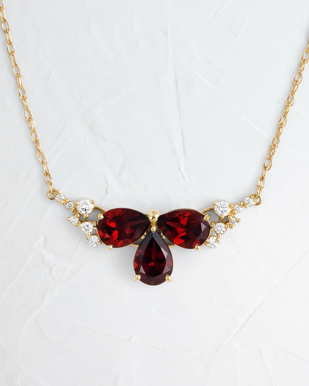 Scarlet Bloom Necklace And Ring Set