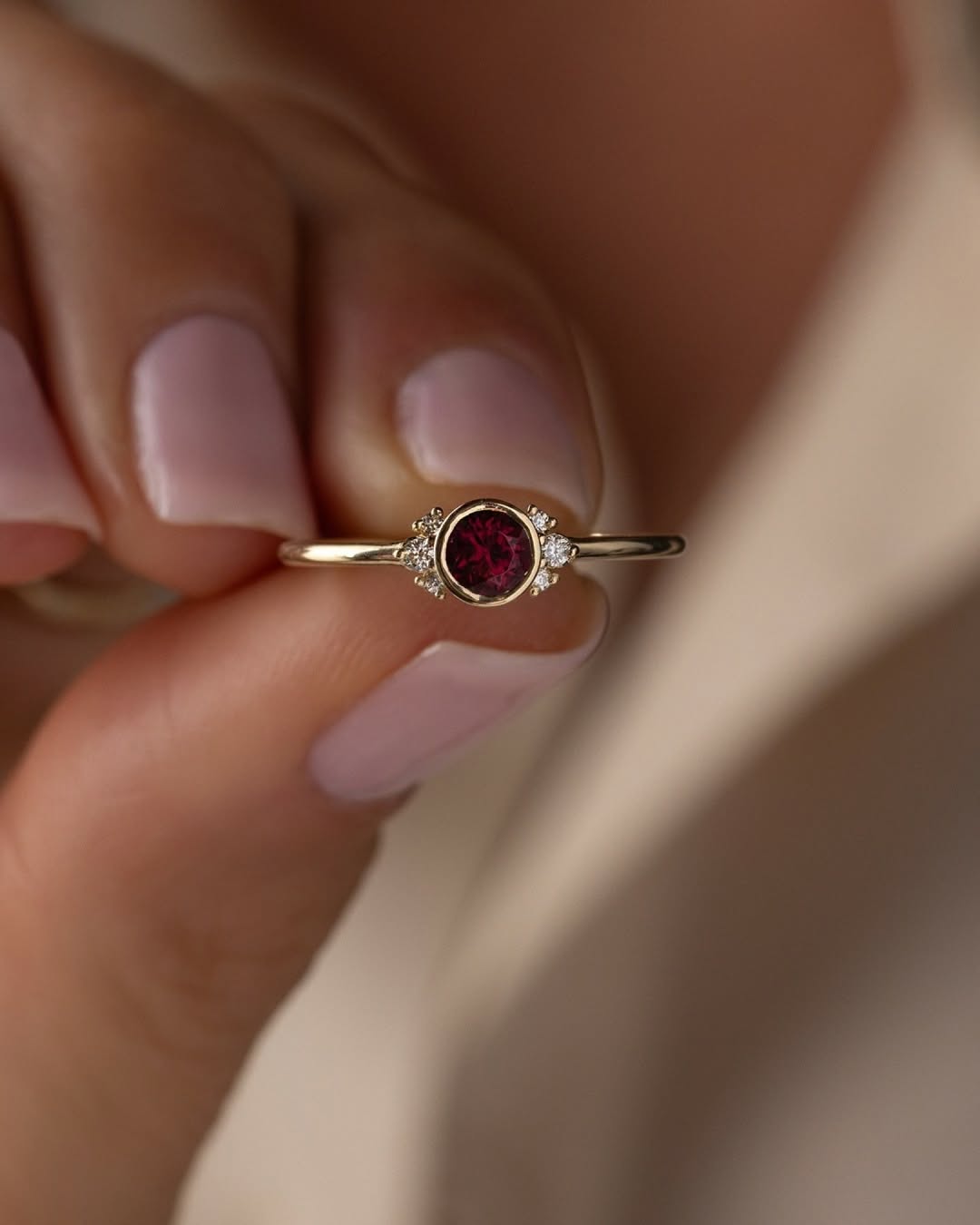 Scarlet Bloom Necklace And Ring Set