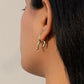 Sculptural Gold Link Earrings