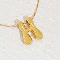 Hana's Bubble Initial Necklace