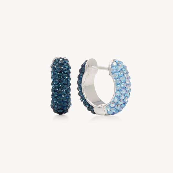 Violet Pavé Hoop Earrings