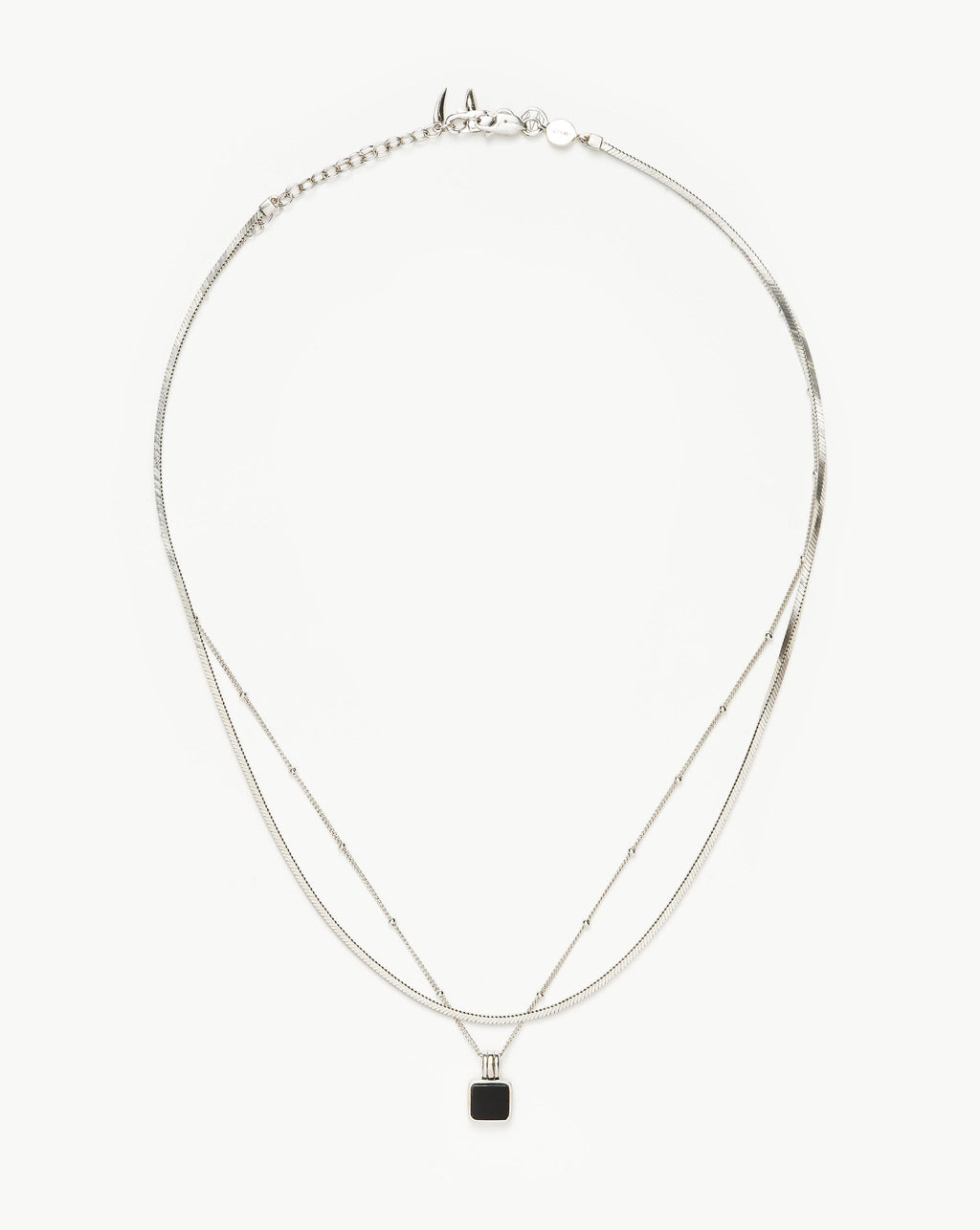 Onyx Echo Sterling Silver Layering Set