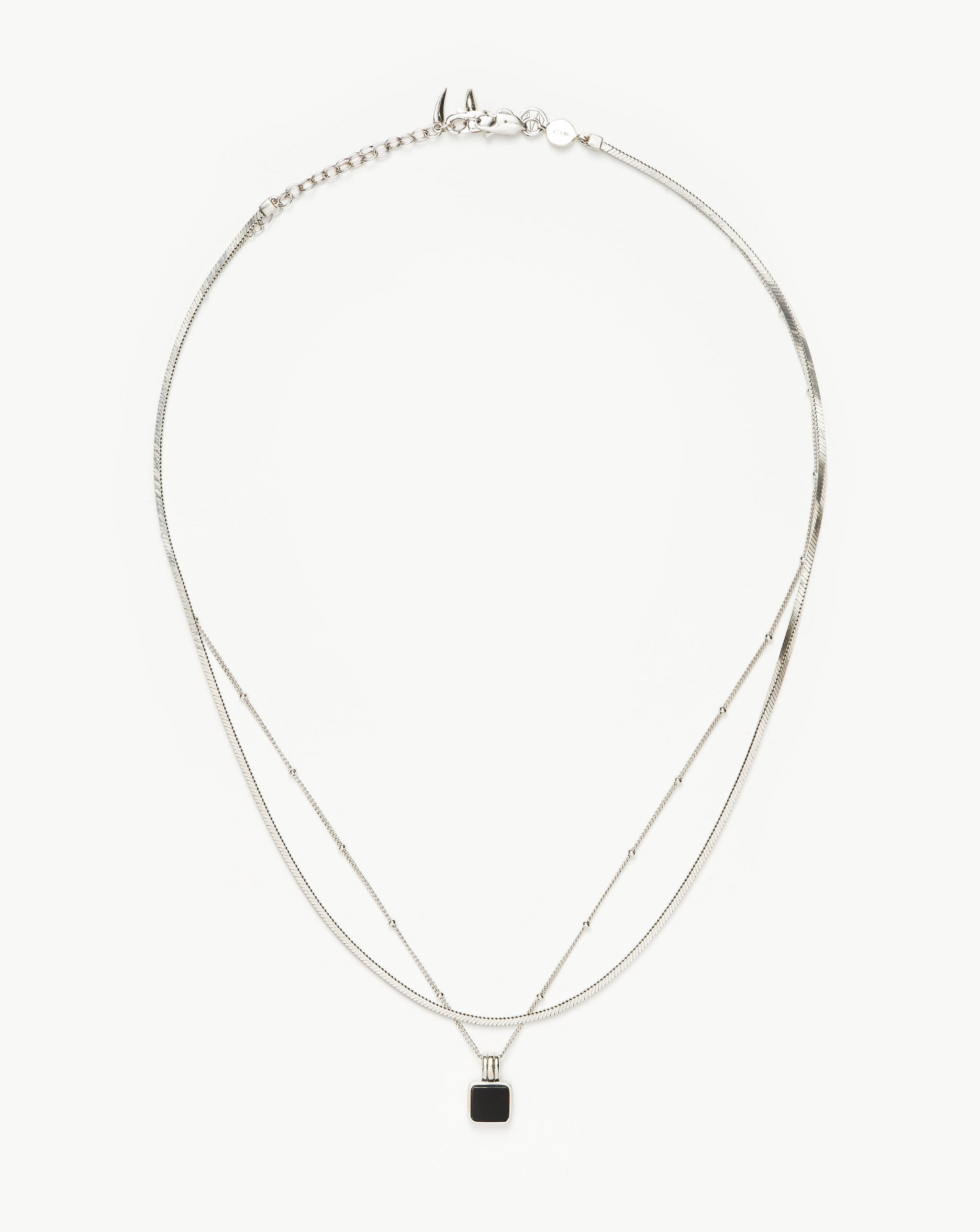 Onyx Echo Sterling Silver Layering Set