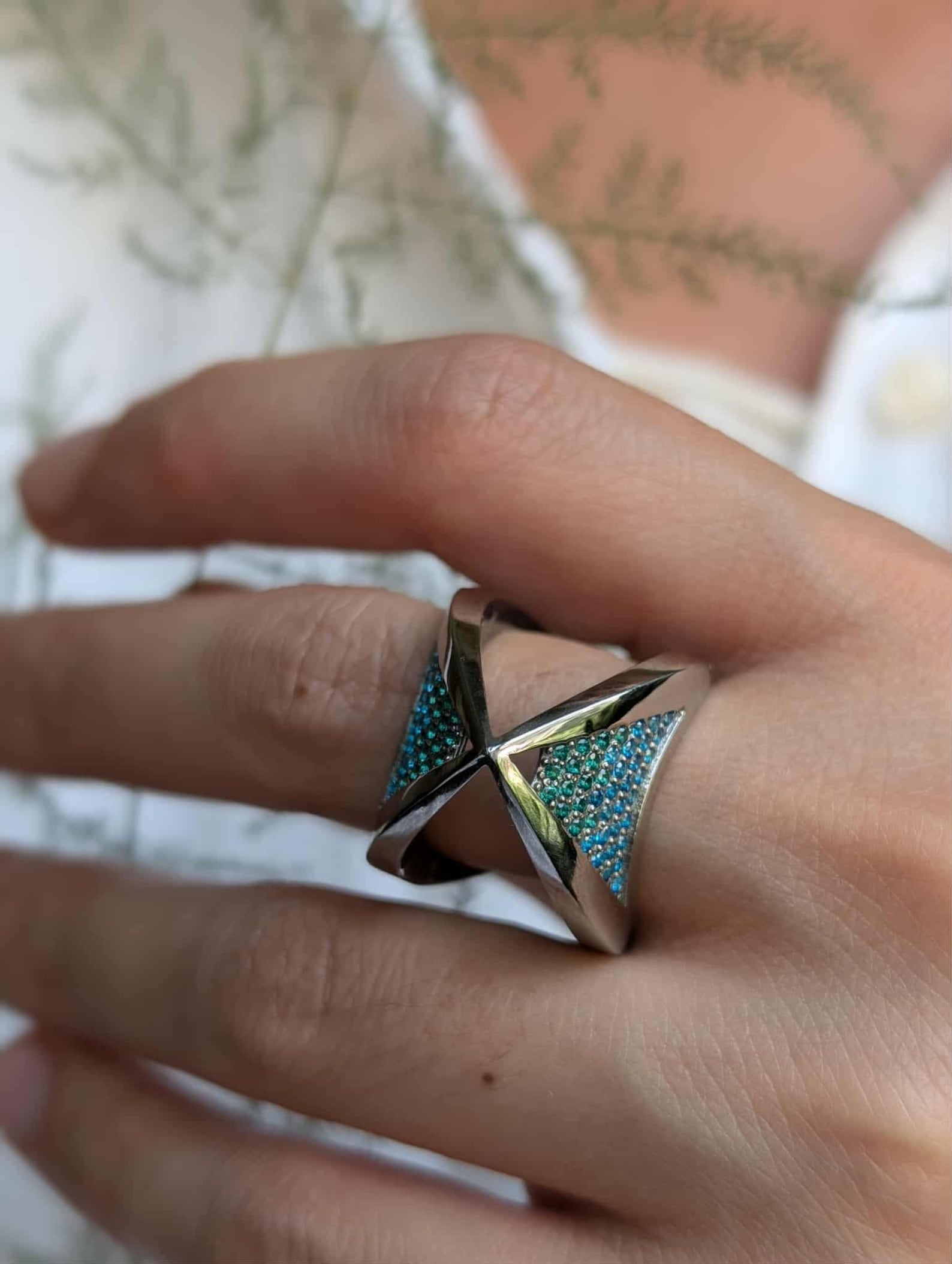 Triad Spark Statement Ring