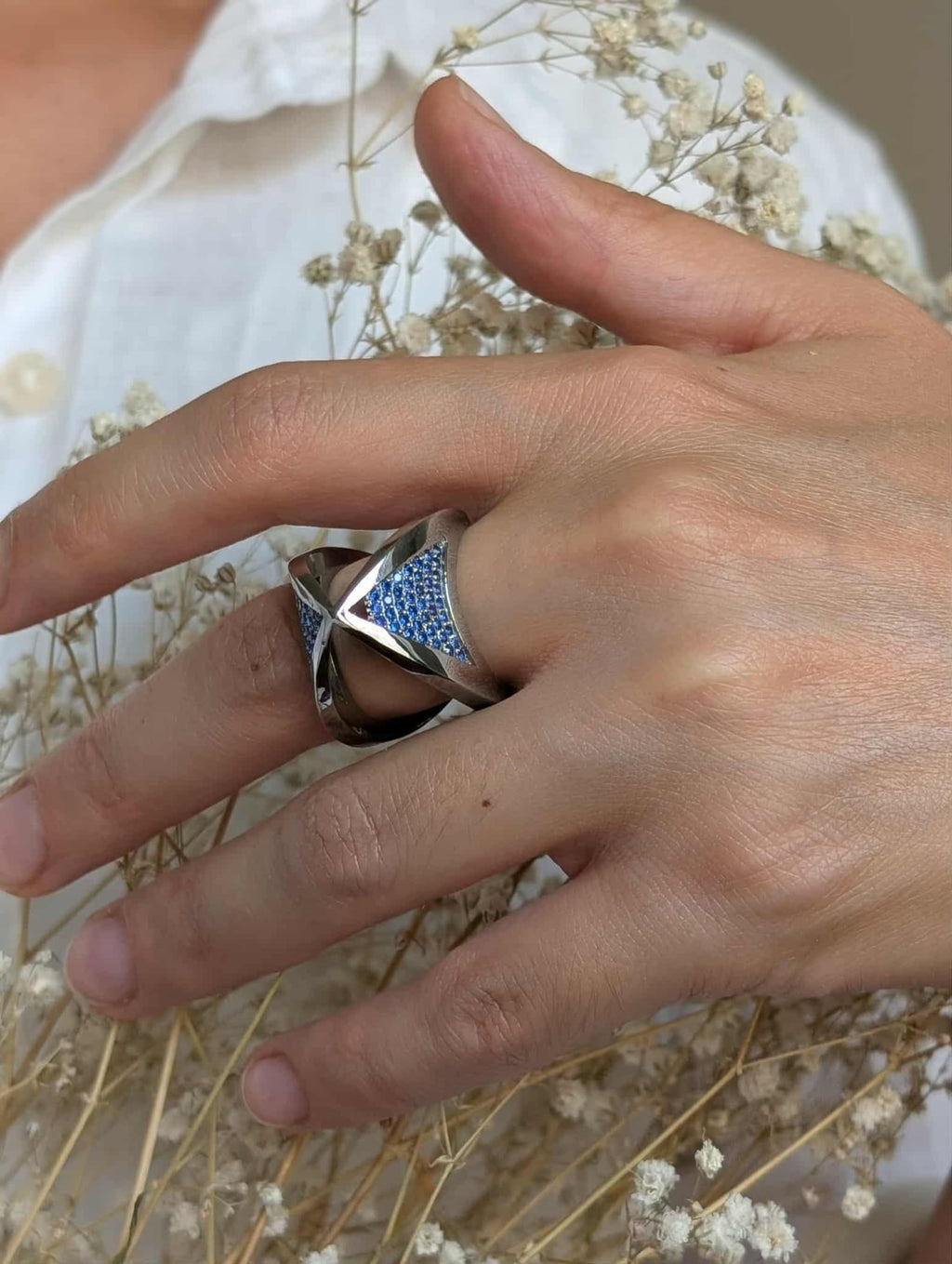 Triad Spark Statement Ring