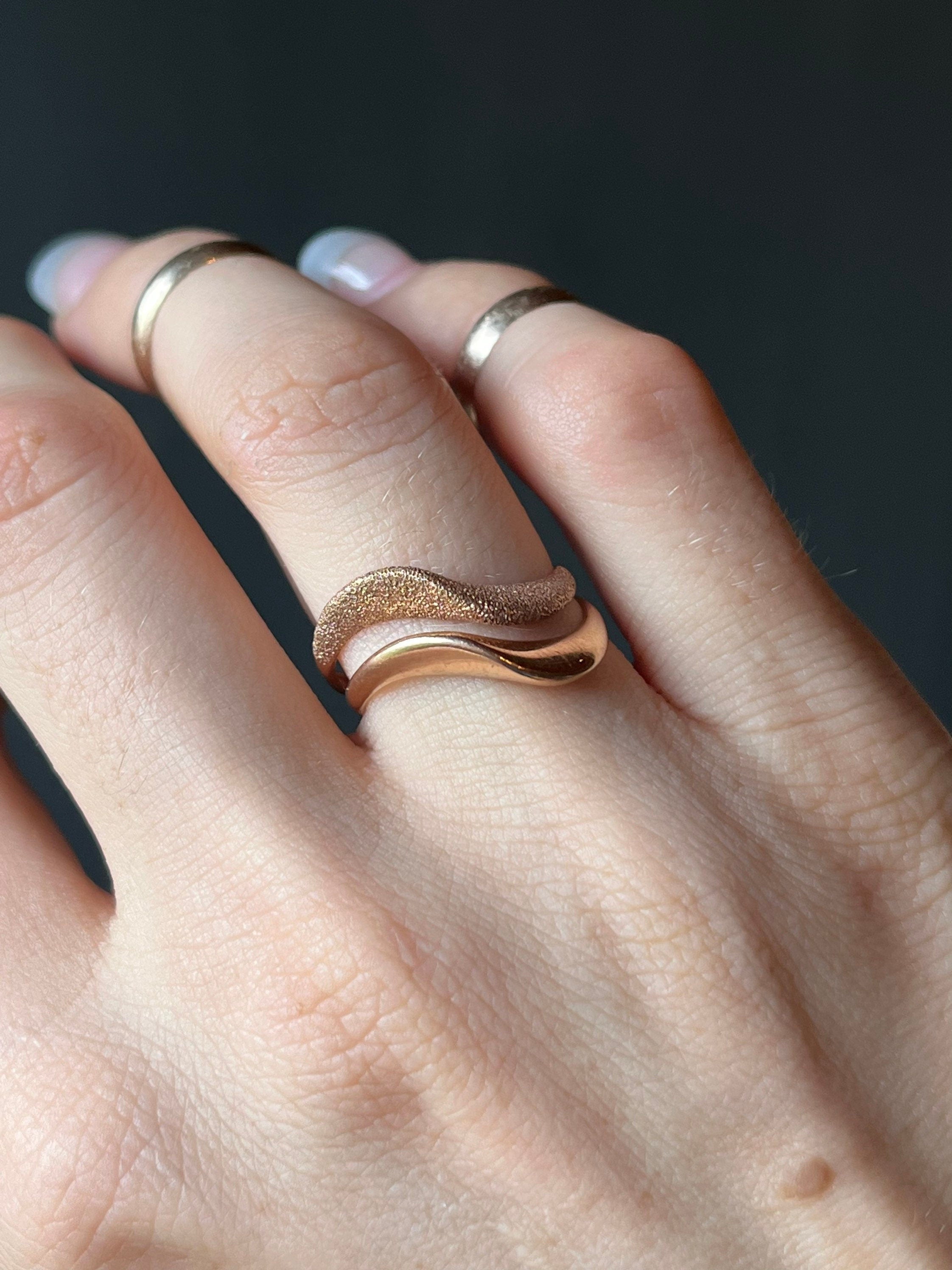 Rose Dune Wave Ring