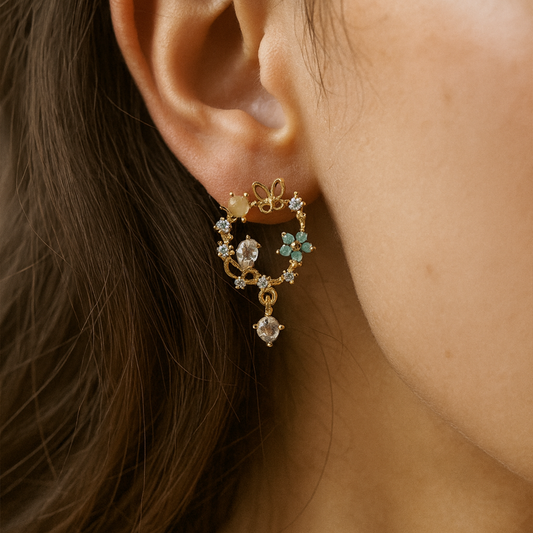 Lina Floral Halo Earrings