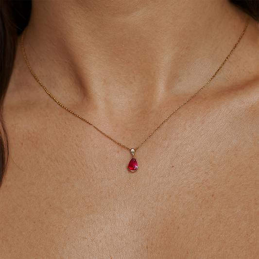 Nomi Scarlet Drop Necklace