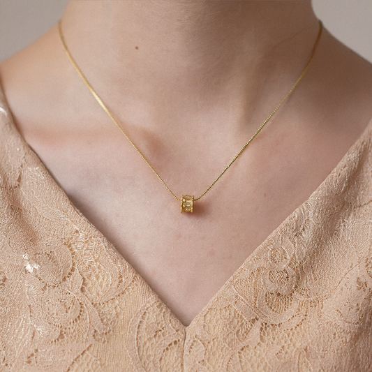 Veya Golden Cube Pendant