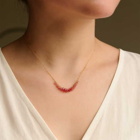 Kyna Ruby Curve Necklace